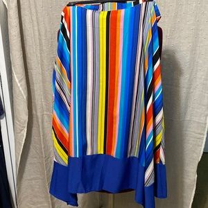 Colorful striped skirt